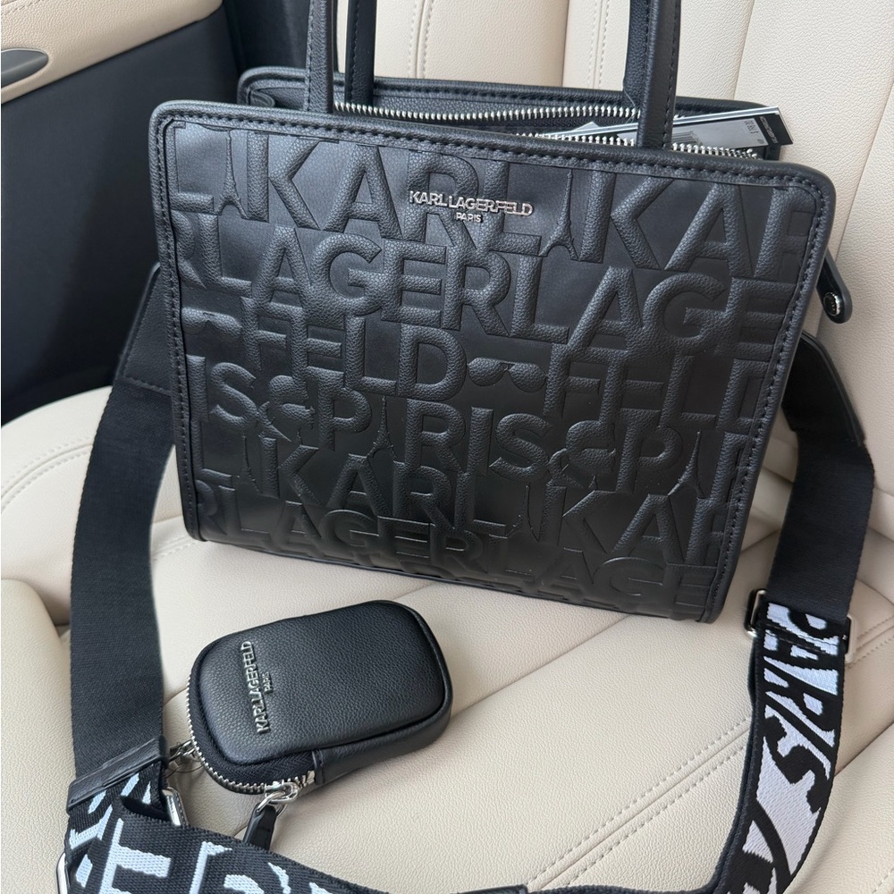 Karl Lagerfeld Black Embossed Bag